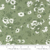 Image of the Nantucket Summer Florals Grass quilting cotton fabric by Camille Roskelley for Moda Fabrics. Features florals on a green background. Cute Little Fabric Shop