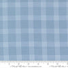 Image of the Nantucket Summer Checks Light Blue quilting cotton fabric by Camille Roskelley for Moda Fabrics. Features plaid on a blue background. Cute Little Fabric Shop