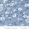 Image of the Nantucket Summer Florals Light Blue quilting cotton fabric by Camille Roskelley for Moda Fabrics. Features florals on a blue background. Cute Little Fabric Shop