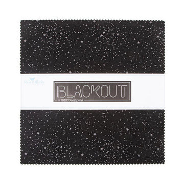 Blackout 10" Stacker Bundle - Riley Blake Designs - 42-Piece Precut - Grayscale Small Shapes Minimalism - Quilting Cotton Fabric