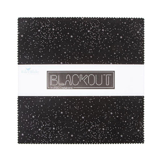 SALE Blackout 10" Stacker Bundle - Riley Blake Designs - 42-Piece Precut - Grayscale Small Shapes Minimalism - Quilting Cotton Fabric