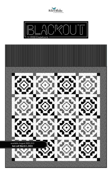 SALE Blackout 2.5 Inch Rolie Polie Jelly Roll 40 pieces - Riley Blake - Precut - Grayscale Shapes - Quilting Cotton Fabric