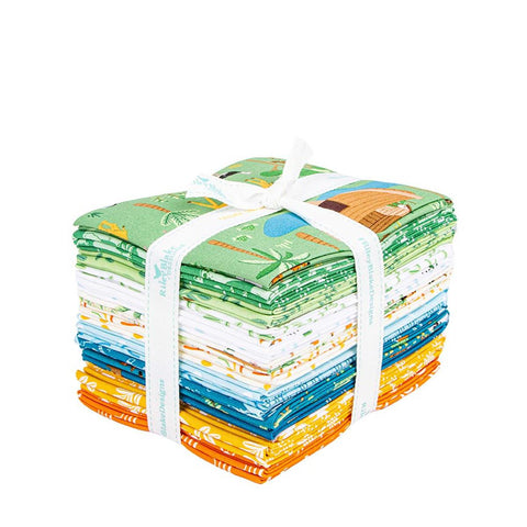 SALE Two by Two Fat Quarter Bundle 21 pieces - Riley Blake Designs - Pre cut Precut - Animals Biblical - Quilting Cotton Fabric