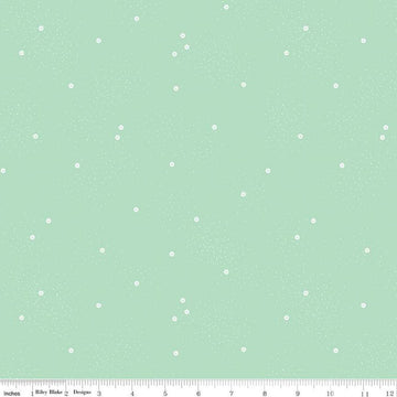 1 yard 14" End of Bolt - SALE Dainty Daisy WIDEBACK WB665 Mint - Riley Blake Designs - 108" - Basic Dots - Quilting Cotton Fabric