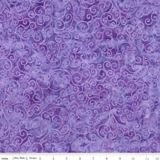 2yd 30" End of Bolt - Batiks Expressions WIDEBACK Radiant Flourish BTWB23383 Orchid - Riley Blake Designs - 108" - Quilting Cotton