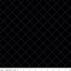 Image of Blackout Stitch Black by The RBD Designers for Riley Blake Designs. Features squares on a black background. Cute Little Fabric Shop