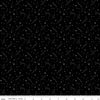Image of Blackout Festival Black by The RBD Designers for Riley Blake Designs. Features party streamers on a black background. Cute Little Fabric Shop