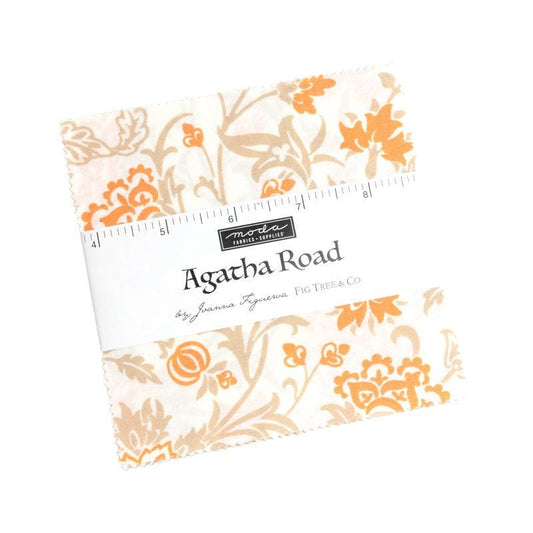 Agatha Road Charm Pack 5" Stacker Bundle - Moda Fabrics - Fall Autumn Floral - 42-Piece Precut  - Quilting Cotton Fabric