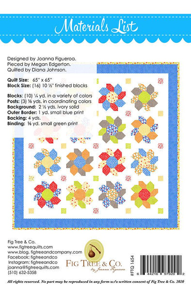 Sunflowers Quilt Pattern FT-1464 by Fig Tree Quilts - Moda Fabrics - INSTRUCTIONS Only - Piecing