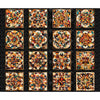 Solstice Kaleidoscope Picture Patches Panel 31227 Black J - QT Fabrics - Geometric Abstract Stained Glass - Quilting Cotton Fabric