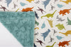SALE Dino Roar Cream Baby Minky Blanket - MB6004 - Riley Blake Designs - Dinosaur Baby Boy - Prepackaged Dreamy Baby Minky Blanket