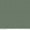 Image of Olive Grove Dots Green quilting cotton fabric by Amber Elliot for Riley Blake Designs. Features dots on a green background. Cute Little Fabric Shop