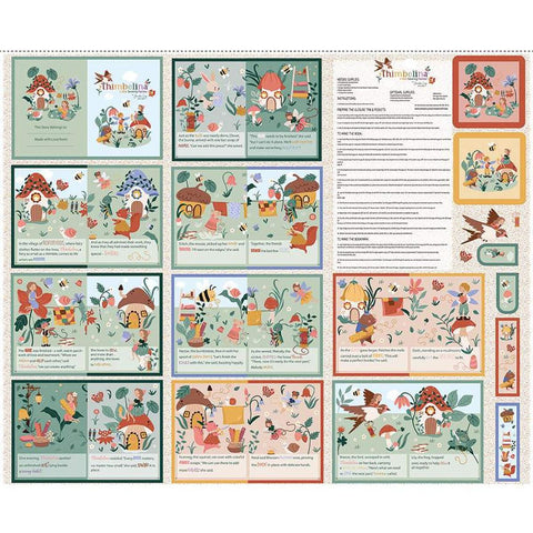 SALE Thimbelina & the Sewing Fairies Storybook PD16867 Panel by Riley Blake Designs - DIGITALLY PRINTED - Quilting Cotton Fabric - Soft Book