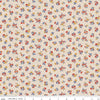 Floral Nostalgia Flora Beatrice quilting cotton fabric by Liberty Fabrics for Riley Blake Designs. Features flowers on a cream background. Cute Little Fabric Shop