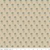 Image of Threads of Grace Flora Taupe quilting cotton fabric by Kassidy Grace for Riley Blake Designs. Features flowers on a beige background. Cute Little Fabric Shop