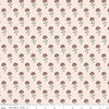 Image of Threads of Grace Flora Latte quilting cotton fabric by Kassidy Grace for Riley Blake Designs. Features flowers on a cream background. Cute Little Fabric Shop