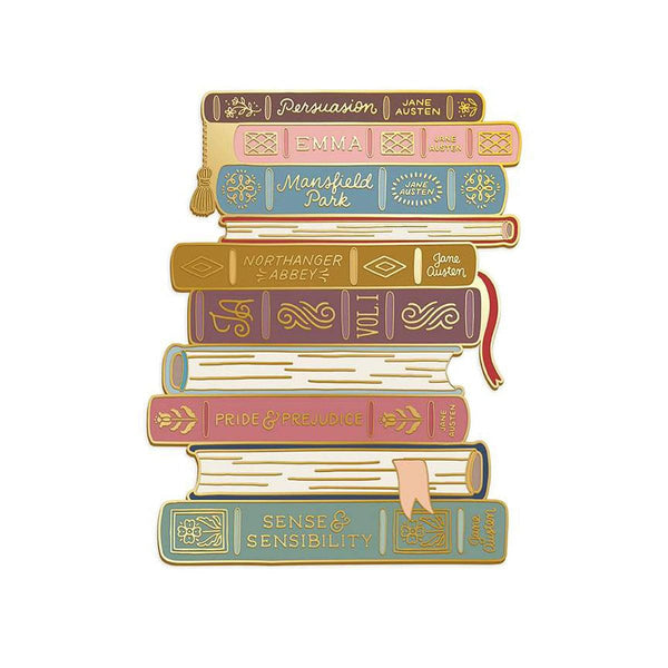 SALE Jane Austen Stacked Books Needle Minder ST-42314 - Riley Blake Designs - Magnet - 4" x 4" - Novels - Licensed Product