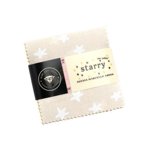 Starry New Mini Charm Pack 2 1/2" Stacker Bundle - RS4109MCN - Moda Fabrics - 42 piece Precut Pre cut - Stars - Quilting Cotton Fabric