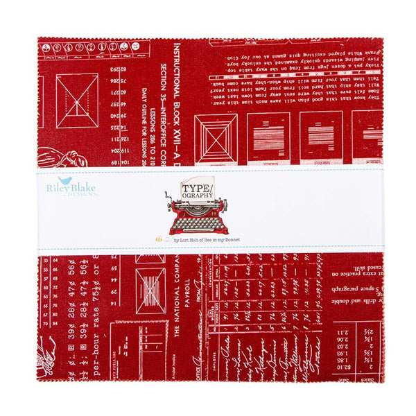 SALE TYPE/ography Layer A Cake 10" Stacker Bundle - Lori Holt - Riley Blake Designs - 42 piece Precut Pre cut - Quilting Cotton Fabric