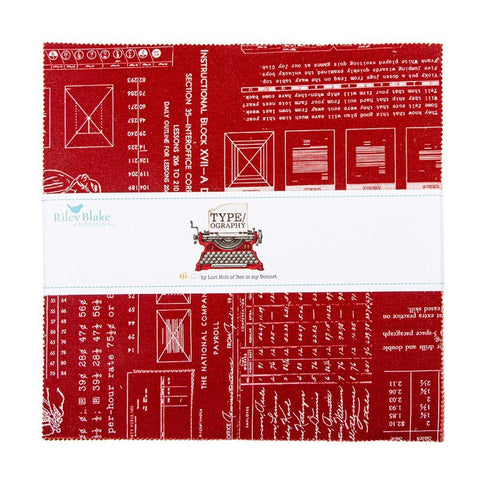 SALE TYPE/ography Layer A Cake 10" Stacker Bundle - Lori Holt - Riley Blake Designs - 42 piece Precut Pre cut - Quilting Cotton Fabric