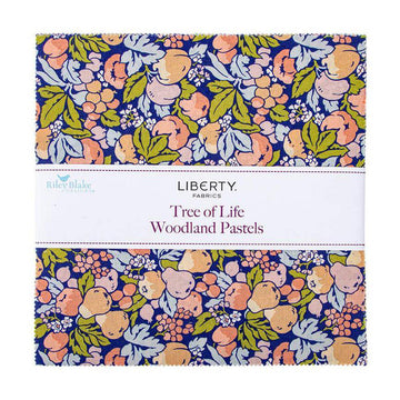SALE Tree of Life Woodland Pastels Layer Cake 10" Stacker Bundle - Riley Blake - 42-Piece Precut  - Liberty Fabrics Quilting Cotton Fabric
