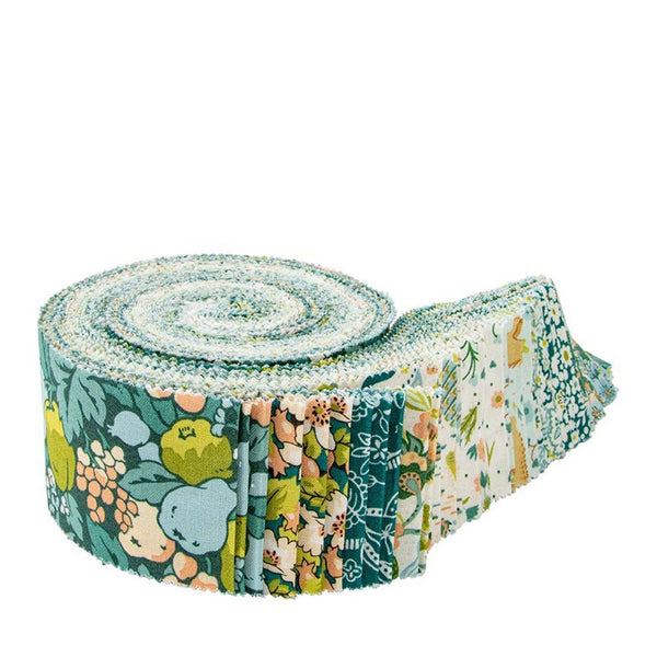 Tree of Life Canopy Greens 2.5-Inch Rolie Polie Jelly Roll 40 pieces Riley Blake - Liberty Fabrics - Precut - Quilting Cotton Fabric