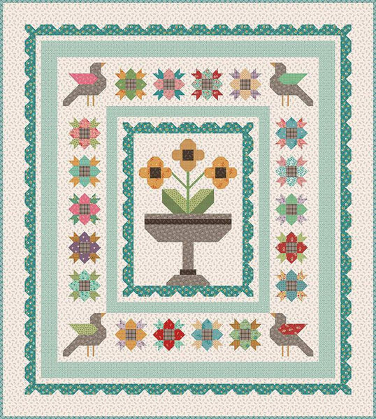 SALE Calico Birds Quilt PATTERN P120 by Lori Holt - Riley Blake Designs - Instructions Only - 10" Stacker Precut Friendly Medallion Style