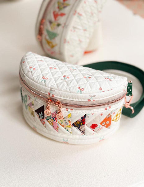 SALE Minki Kim Flying Geese Belt Bag Project Quilt PATTERN P178 - Riley Blake Designs - INSTRUCTIONS Only - Zippered Bag