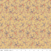 Image of Vera's Garden Vera's Dot Art Gold quilting cotton fabric by Vicki McCarty for Riley Blake Designs. Features dots on a yellow background. Cute Little Fabric Shop