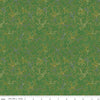 Image of Vera's Garden Vera's Dot Art Green quilting cotton fabric by Vicki McCarty for Riley Blake Designs. Features dots on a green background. Cute Little Fabric Shop