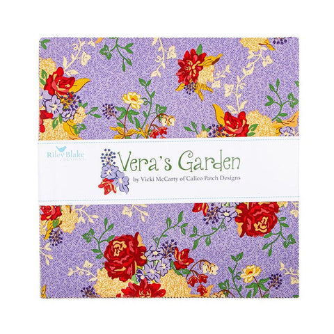SALE Vera's Garden Layer Cake 10" Stacker Bundle - Riley Blake Designs - 42 piece Precut Pre cut - Quilting Cotton Fabric