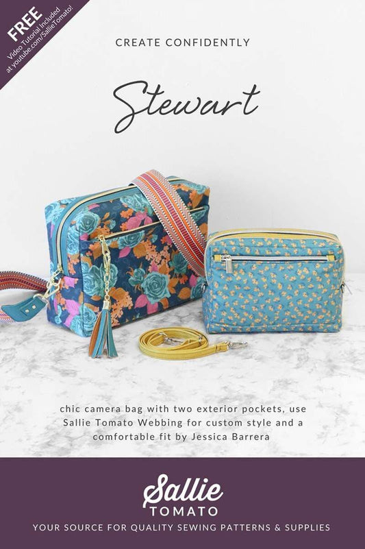 SALE Stewart Bag PATTERN P210 - Sallie Tomato - Riley Blake Designs - INSTRUCTIONS Only - Multiple Sizes Minimalist Zipper