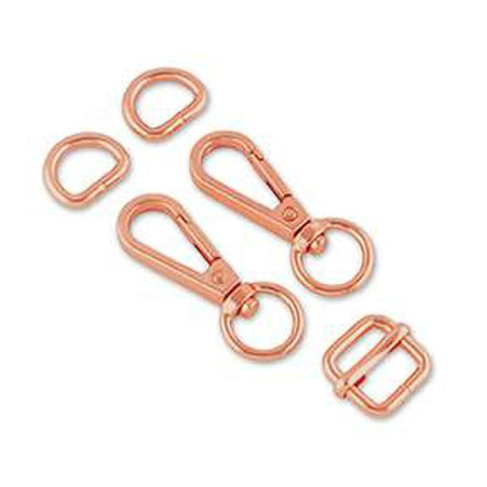 SALE Style 3 Basic Hardware Kit 1/2" Rose Gold - Sallie Tomato P210-STS249C - Riley Blake Designs - Bag Hardware Buckle Hooks