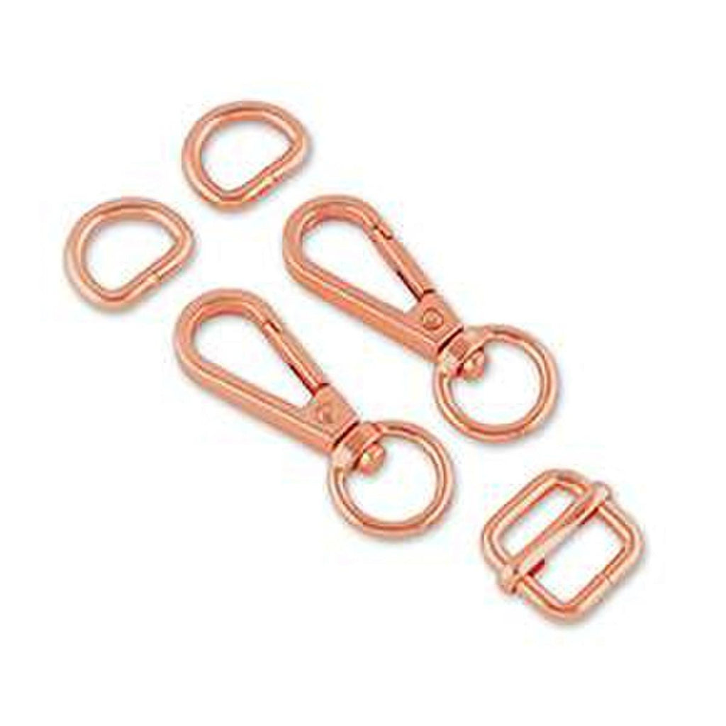 SALE Style 3 Basic Hardware Kit 1/2" Rose Gold by Sallie Tomato P210-STS249C - Riley Blake Designs - Bag Hardware Buckle Hooks