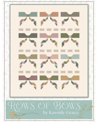 Rows of Bows Quilt PATTERN P051 by It's Sew Emma - Riley Blake Designs - INSTRUCTIONS Only - Fat Quarter Friendly Pieced