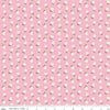 Image of Little Darlin' Ditsy Pink quilting cotton fabric by the RBD Designers for Riley Blake Designs. Features flowers on a pink background. Cute Little Fabric Shop