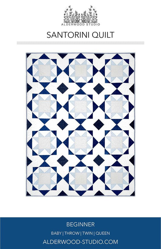 SALE Santorini Quilt PATTERN P202 - Alderwood Studio - Riley Blake Designs - INSTRUCTIONS Only - Multiple Sizes - Beginner