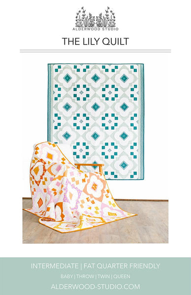 SALE The Lily Quilt PATTERN P202 by Alderwood Studio - Riley Blake Designs - INSTRUCTIONS Only - Multiple Sizes - Fat Quarter Friendly