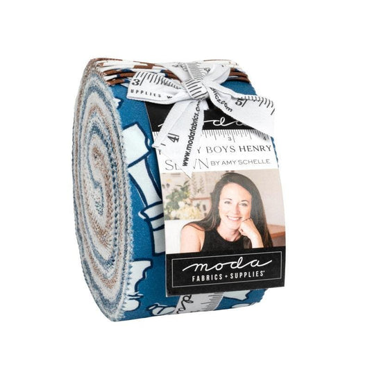 SALE For My Boys Henry 2.5-Inch Jelly Roll Rolie Polie 40-Piece - 25150JR - Moda Fabrics - Precut Bundle - Quilting Cotton Fabric