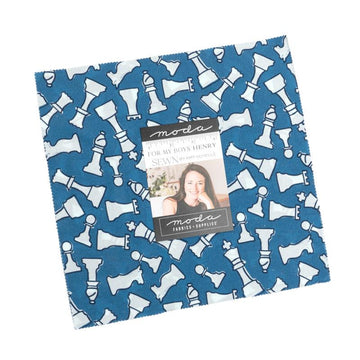 SALE For My Boys Henry Layer Cake 10" Stacker Bundle - Moda Fabrics - 42-Piece Precut  - Young Boy Blue - Quilting Cotton Fabric