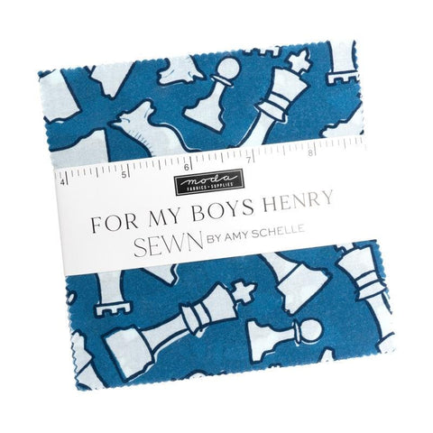 For My Boys Henry Charm Pack 5" Stacker Bundle - Moda Fabrics - Boy - 42 piece Precut Pre cut - Quilting Cotton Fabric