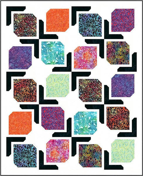 Dinner Party Quilt PATTERN P165 by A Bright Corner - Riley Blake Designs - INSTRUCTIONS Only - Multiple Sizes - Fat Quarter Friendly