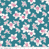 3-Yard cut- Precious Petites WIDEBACK WB15838 Blue - Riley Blake - Gerri Riboson- 108" - Floral - Quilting Cotton Fabric