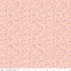 Image of Thimbelina & The Sewing Fairies Dotty Apricot Mist quilting cotton fabric by Jennifer Long for Riley Blake Designs. Features dots on a pink background. Cute Little Fabric Shop