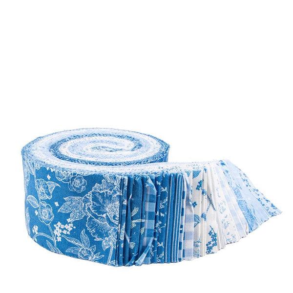 Penelope 2.5 Inch Rolie Polie Jelly Roll 40 pieces - Riley Blake - Precut - Floral Flowers Blossoms - Quilting Cotton Fabric