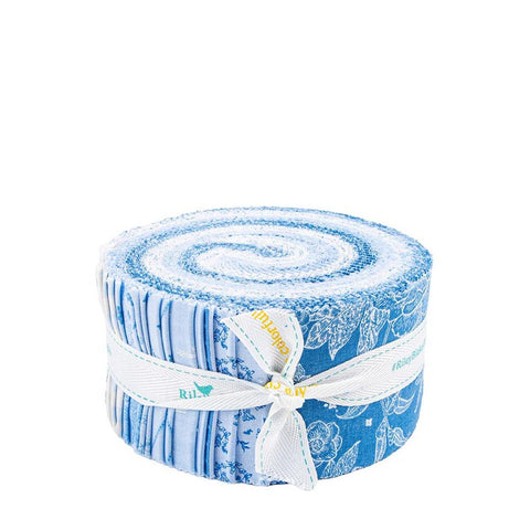 Penelope 2.5 Inch Rolie Polie Jelly Roll 40 pieces - Riley Blake - Precut - Floral Flowers Blossoms - Quilting Cotton Fabric