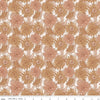 Image of the Evening on the Prairie Sunflower Sienna quilting cotton fabric by Modern Prairie for Riley Blake Designs. Features flowers on an orange background. Cute Little Fabric Shop