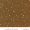 Images of Foraged Found Stardust Cocoa quilting cotton fabric by Fancy That Design House for Moda Fabrics. Features starts on a brown background. Cute Little Fabric Shop