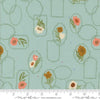 Images of Foraged Found Floral Mist quilting cotton fabric by Fancy That Design House for Moda Fabrics. Features flowers on a blue background. Cute Little Fabric Shop