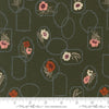 Images of Foraged Found Floral Pine quilting cotton fabric by Fancy That Design House for Moda Fabrics. Features flowers on a green background. Cute Little Fabric Shop